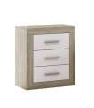 copy of Dina bedside table with 1 natural/white drawer.