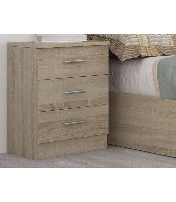 copy of Dina bedside table with 1 natural/white drawer.