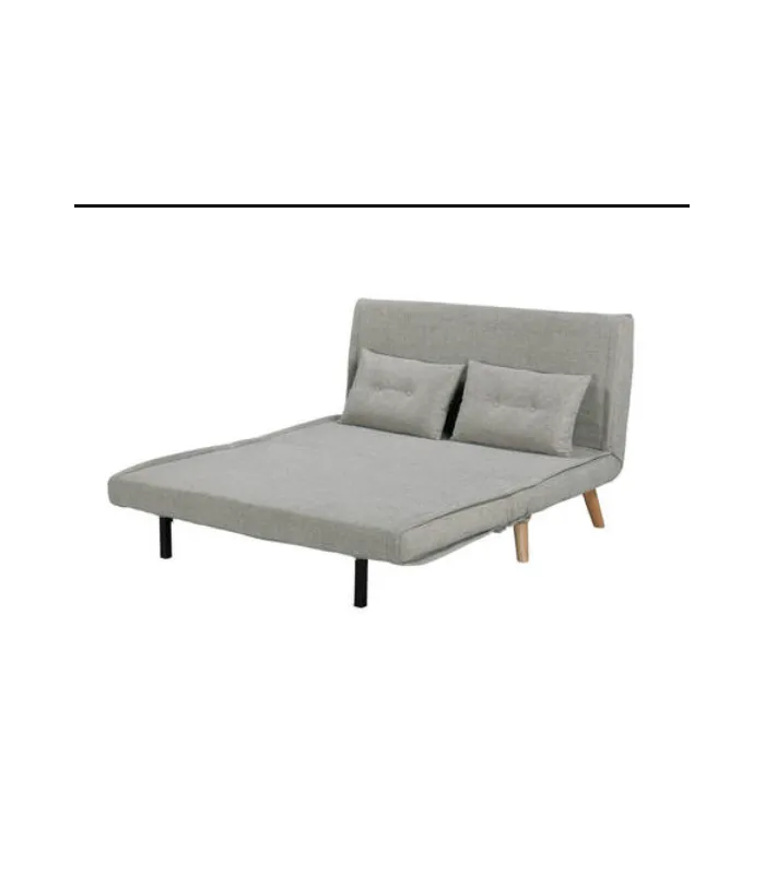 Sofá cama gris 130cm, elegante y práctico