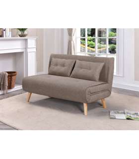 IMPT-HOME-DESIGN Sofas cama Sofá cama Ensueño en tela marrón