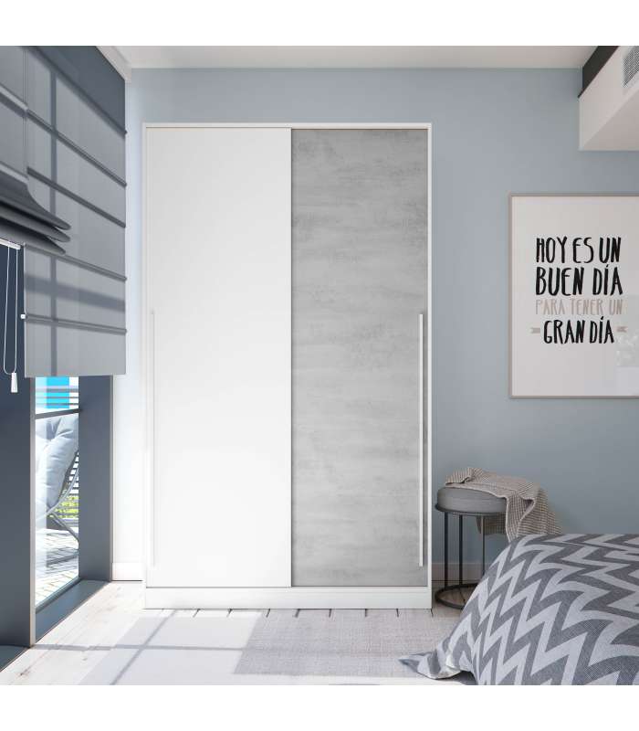 copy of Wardrobe white sliding doors 120 cm wide