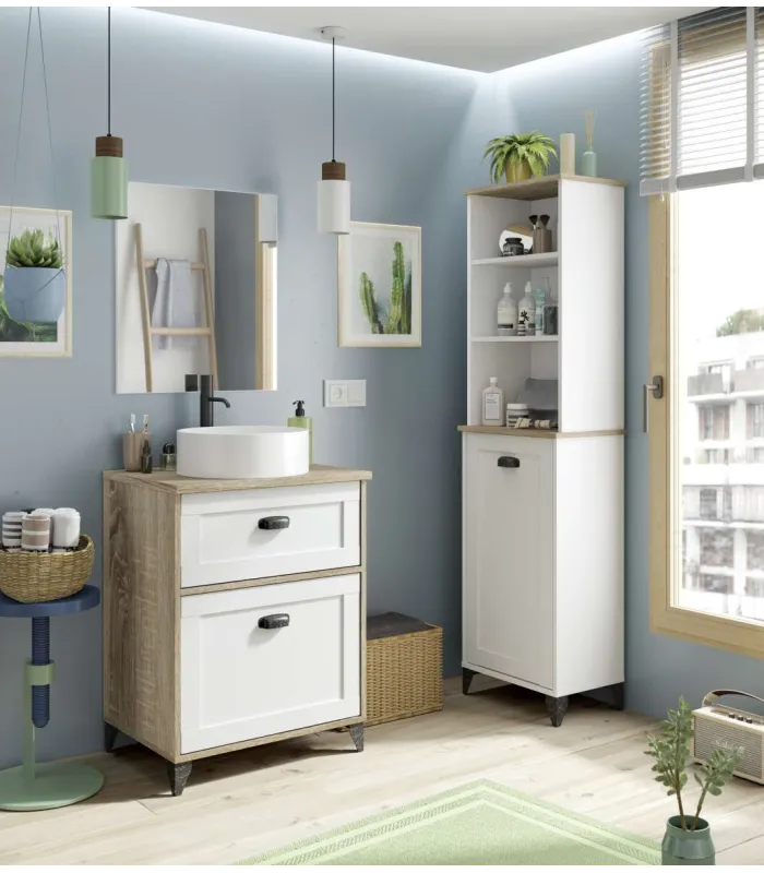 copy of Meuble lavabo Toscana en finition blanche 95
