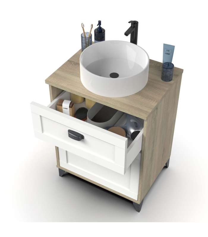 PTARCH Conjuntos baño Mueble con lavabo Toscana en acabado