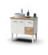 PTARCH Conjuntos baño Mueble de baño con lavabo Aqua acabado