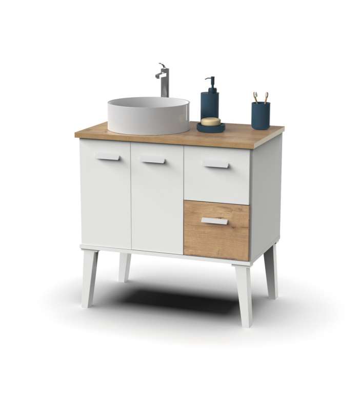 copy of Meuble lavabo Toscana en finition blanche 95