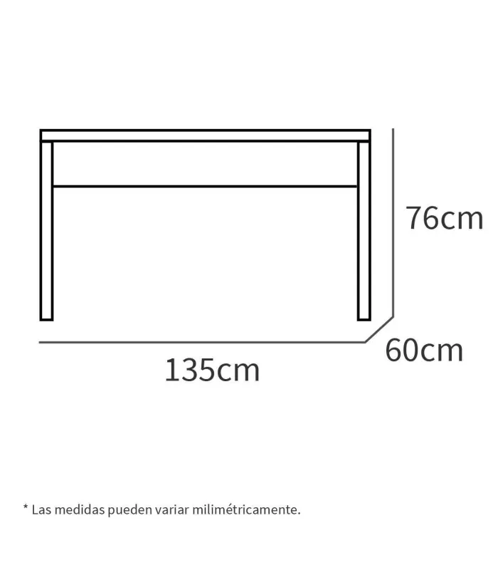 Mesa Estudio Nexus roble gold, 76x135x60cm
