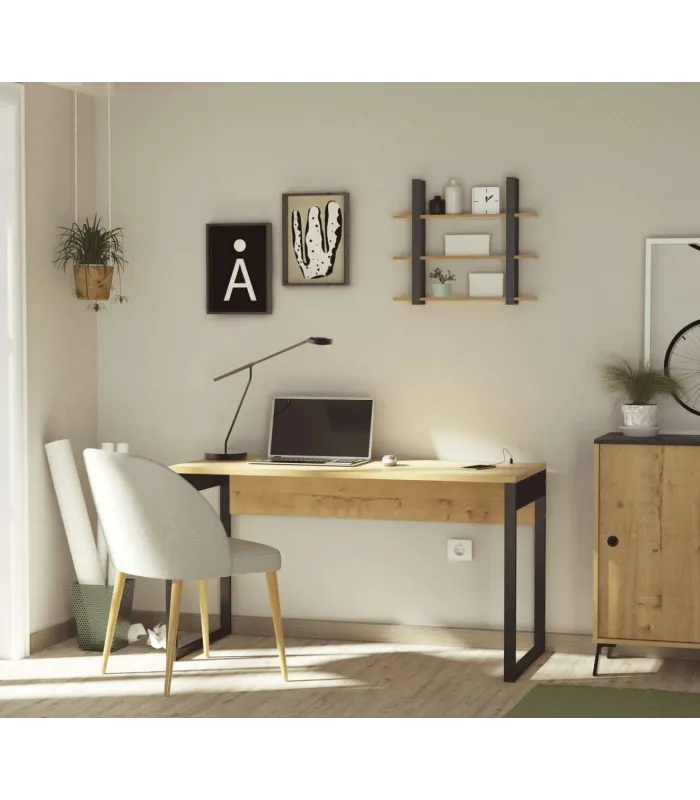 Mesa Estudio Nexus roble gold, 76x135x60cm