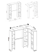 Commode de chambre à coucher Siles avec rideau et étagères en