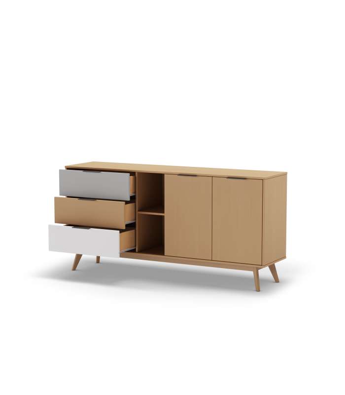 MKRIC Aparadores copy of MIRANDA SIDEBOARD 3P3C BRANCO/CERA