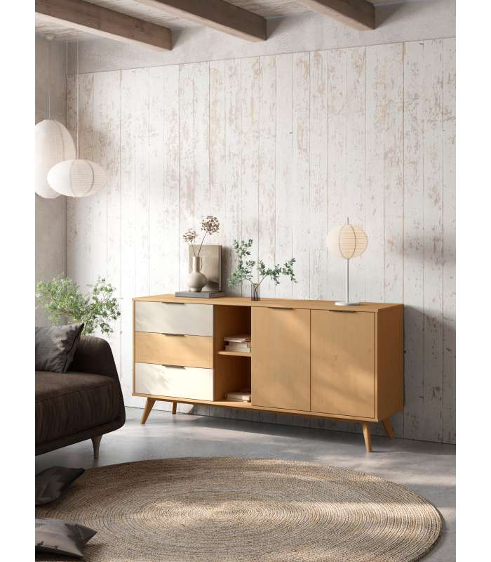 MKRIC Aparadores copy of MIRANDA SIDEBOARD 3P3C BRANCO/CERA