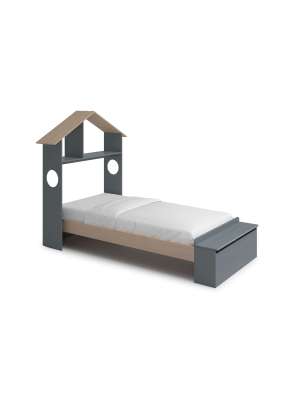 Cama de cabine jovem ERIC verde kaki - 216.5x128.5x153cm