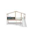 Modelo de cama de cabine nova IKER branco/cera finish, 204.9cm(longo) 97.1cm(largura) 147cm (alto).