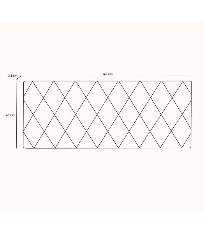 PDCOR Cabeceiras Cabeceira para colchão de 150 cm Marisa