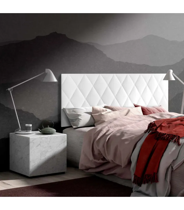 Cabecero Marisa tapizado blanco en varios tamaños
