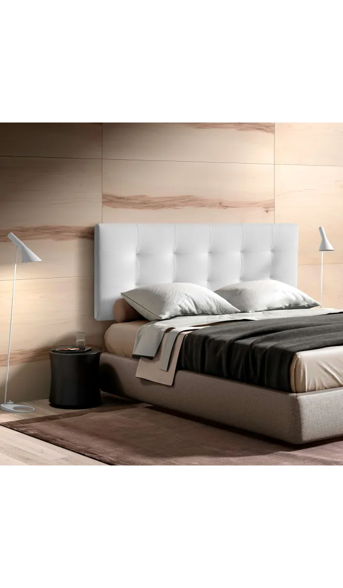 Cabecero Mila tapizado blanco 150x60cm
