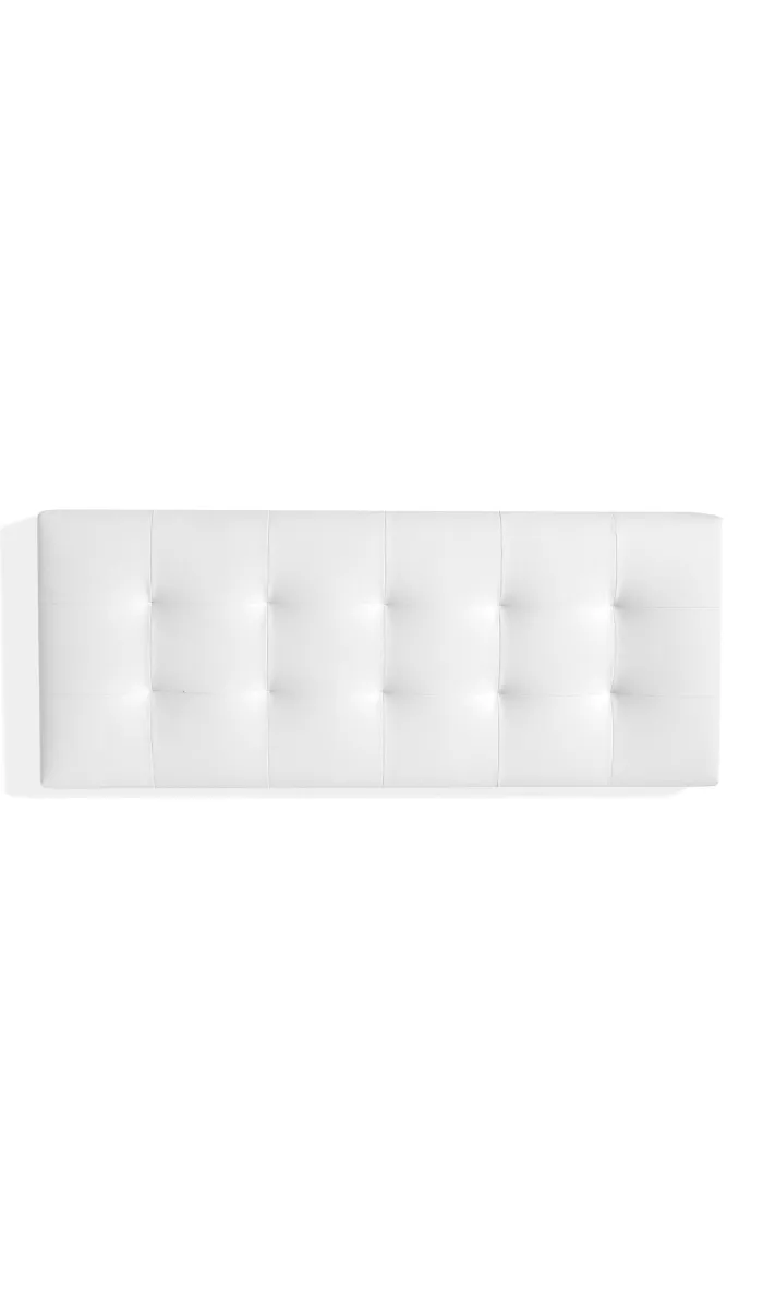 Cabecero Mila tapizado blanco 150x60cm