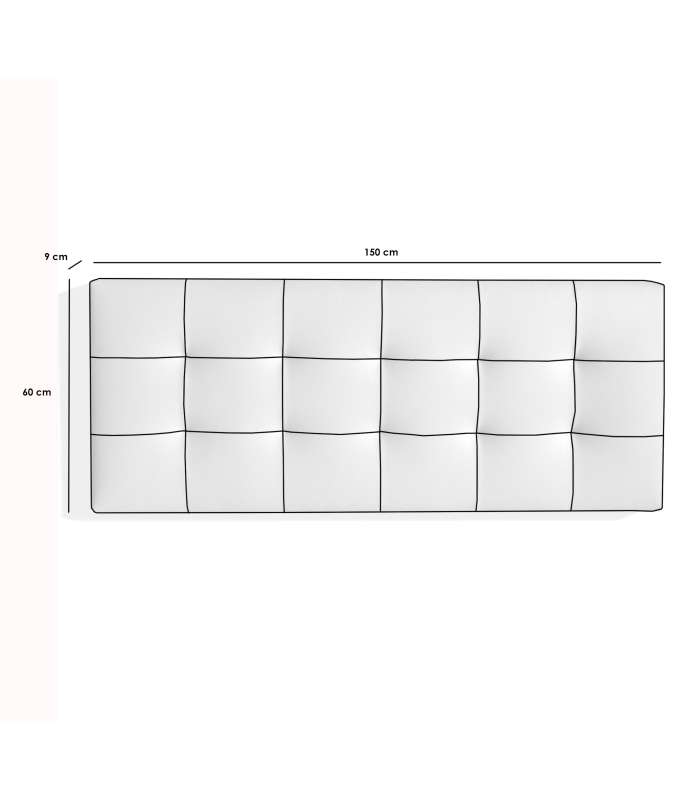 PDCOR Cabeceros Cabecero Mila para colchón de 150cm acabado