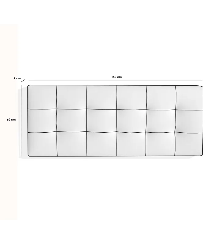 Cabecero Mila 150cm en marrón chocolate