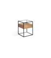 YORK walnut veneer side table 43 x 43 x 54 cm (H x W x H)