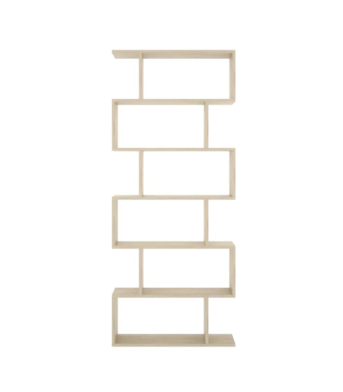 Estantería alta Ibros natural, 190x80x25 cm, moderna