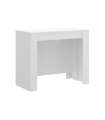 Mesa sala de jantar Multifunção extensível em branco brilhante. 77 cm (alta)54-101-147-194-240 cm (largura)90 cm (parte)