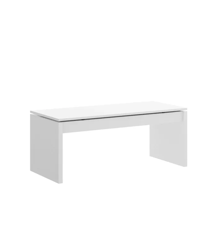 Mesa de centro elevable blanca de 43 cm