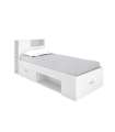 Cama compacta Pozo Salto de 90 cm em branco 95 cm (alto)99cm (largura)218 cm (largo)