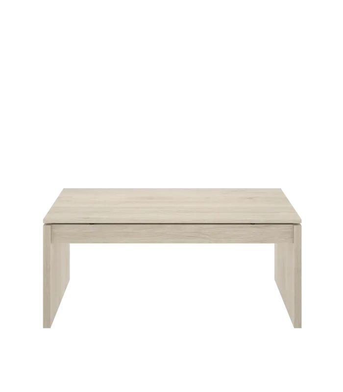 Mesa de centro elevable natural, 43x102x50 cm