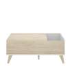 Mesa de centro elevable Cazalilla en natural/blanco, 41 cm(alto)99 cm(ancho)60 cm(largo)