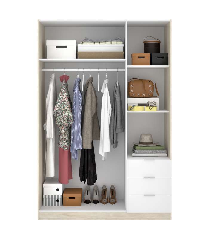 copy of Wardrobe 3 doors 3 folding drawers 121 cm wide