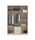 copy of Wardrobe 3 doors 2 Maxi drawers 150 cm wide