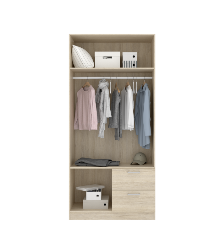 copy of Wardrobe 2 doors 2 Maxi drawers 100 cm wide