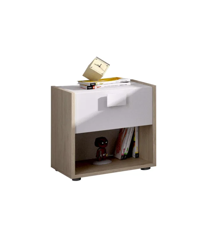 Conjunto juvenil cama 90 cm, mesita y cómoda Duna-3