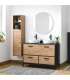 copy of Meuble lavabo Kalma en bois et finition blanche 90