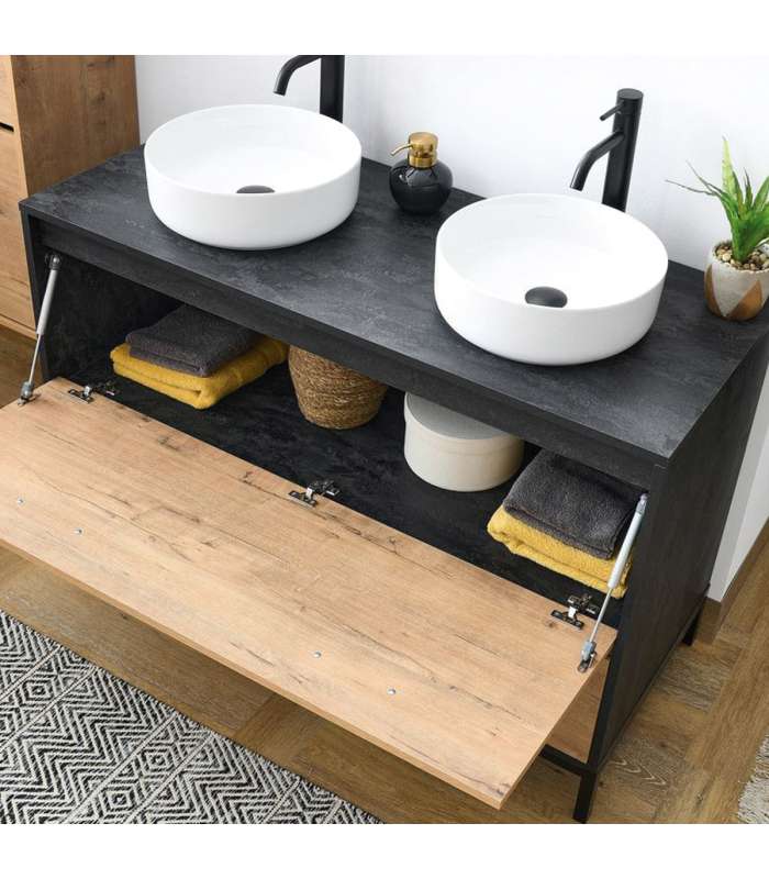 PTARCH Conjuntos baño Mueble de lavabo Sena acabado imitación