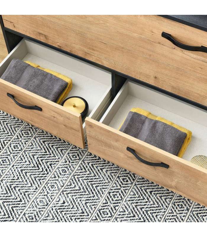 PTARCH Conjuntos baño Mueble de lavabo Sena acabado imitación