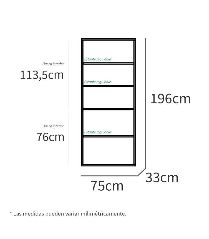 PTARCH Armarios-estanterias Estantería-2 cuatro estantes