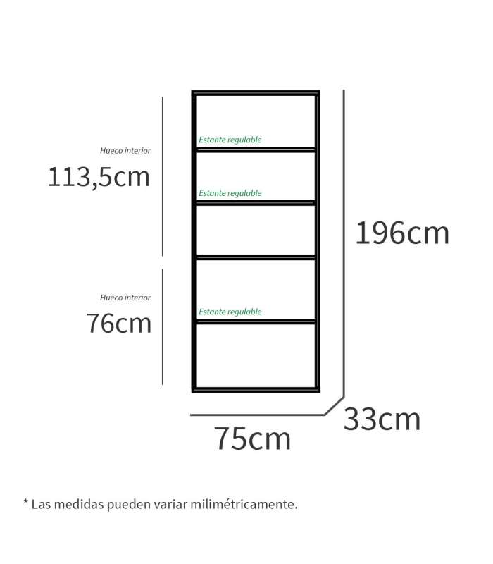 PTARCH Armarios-estanterias Estantería-2 cuatro estantes