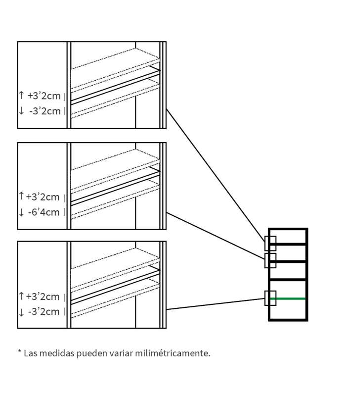 PTARCH Armarios-estanterias Estantería-2 cuatro estantes