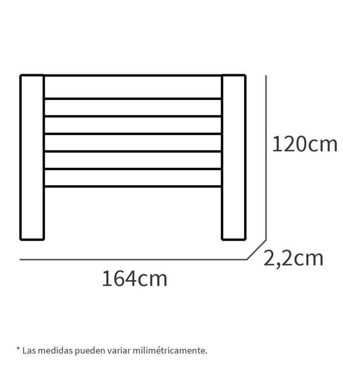 PTARCH Cabeceros Cabecero para cama matrimonio Aroa acabado