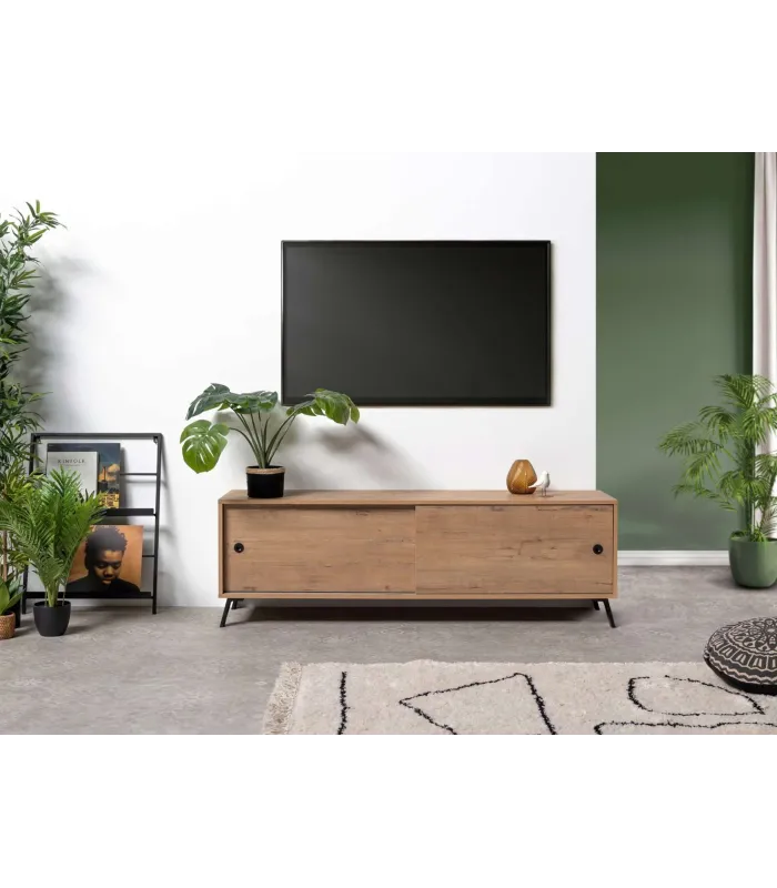 copy of Mueble de televisión Cazalilla en natural/blanco 47