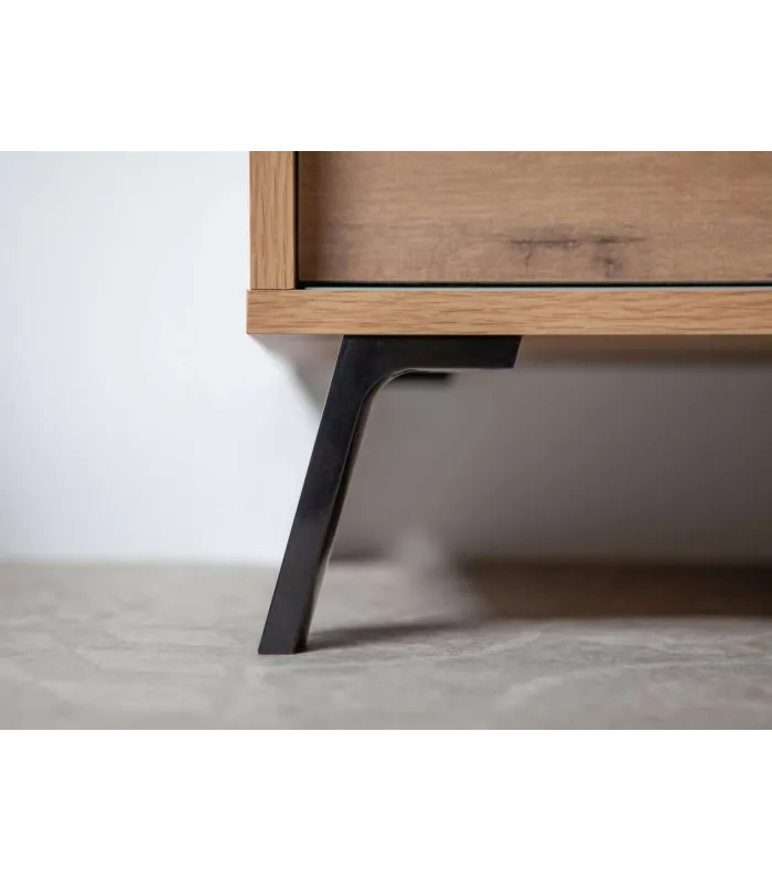 Móvel de TV Kamet em carvalho dourado, 160x40x52cm