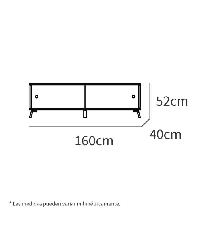 copy of Mueble de televisión Cazalilla en natural/blanco 47