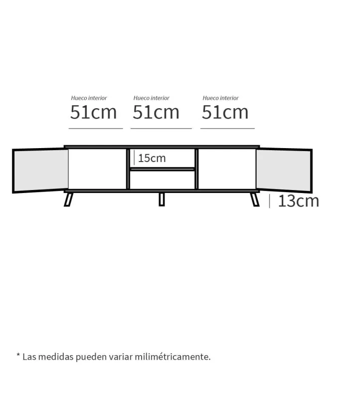 copy of Table de télévision Oslo 2 portes et 2 ouvertures en