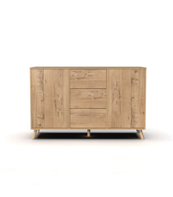 copy of Buffet Oslo en finition chêne naturel 90 cm(hauteur)140