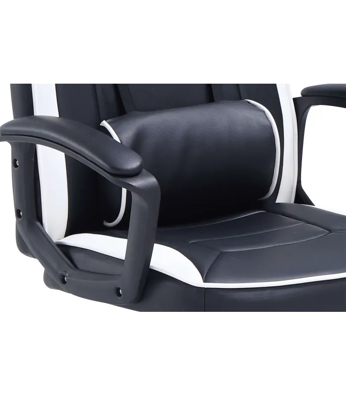 Sillón giratorio gamer Neo Avance, negro/blanco