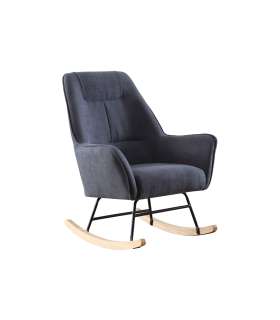 Rocker rocking chair Rocker tapissé en gris, 77 cm(W) 77 cm(H)