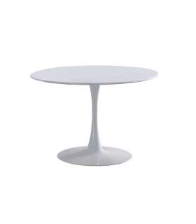 Round dining table Gina lacquered white or black.
