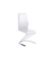 Pack de 2 sillas modelo Qatar tapizadas en simil piel blanco, 40.5cm(ancho ) 96cm(altura) 58cm(fondo)