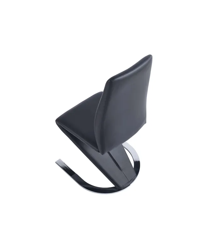 Pack de 2 sillas Qatar en simil piel negro